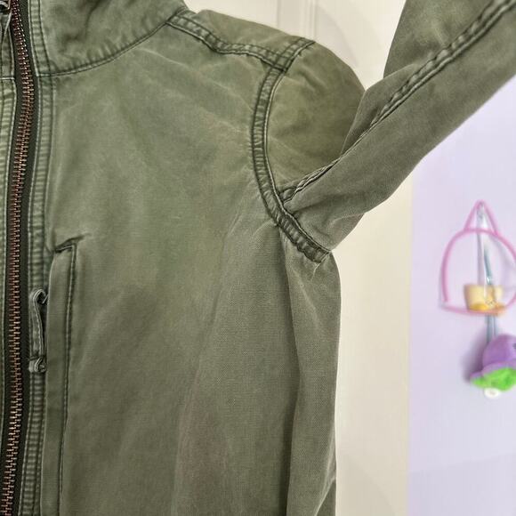 Madewell Fleet Jacket Size XS Olive Green Military Style Full Zip Army Utility - Picture 5 of 10